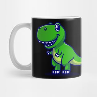 Cute Baby Dino Cartoon Illustration Mug